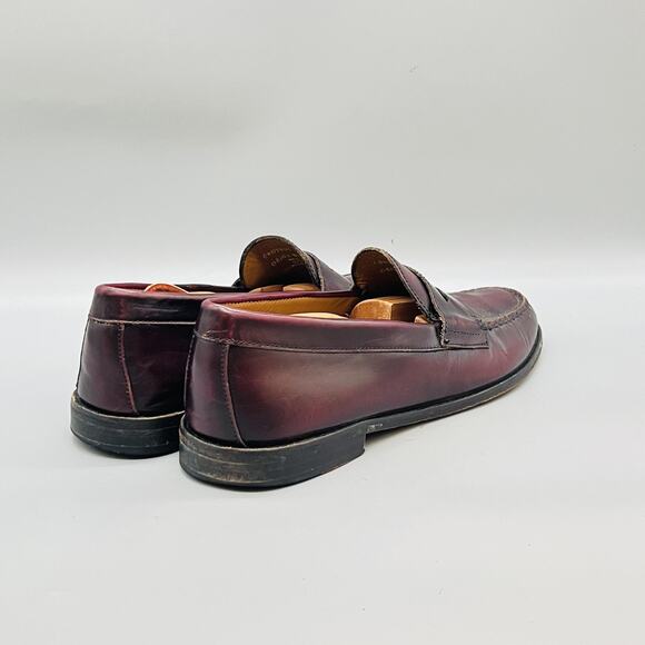 Bass Shoes Men 10 Red Leather Weejuns Wilton Slip On Penny Loafers Comfort main image 11